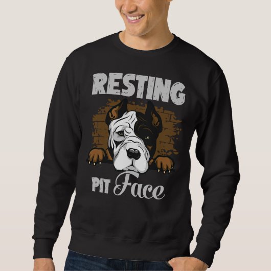 Sweatshirt Emplacement Pitbulle de la face du point de repos (Devant)