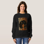 Sweatshirt Empreinte de léopard Black Smart Enseignant Afro L (Devant entier)