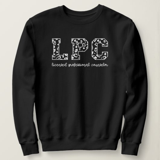 Sweatshirt Empreinte de léopard de conseiller professionnel a (Design devant)