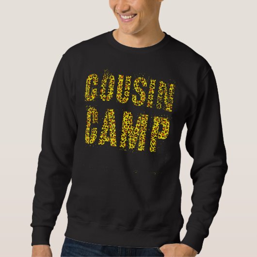 Sweatshirt Empreinte de léopard du camp de Cousin Nana Dada R (Devant)
