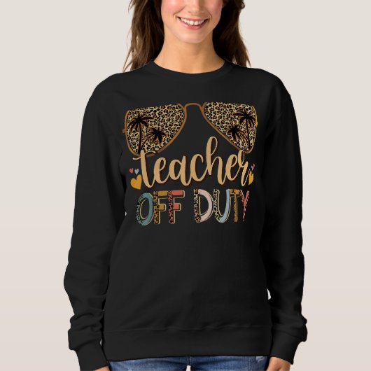 Sweatshirt Empreinte de léopard Lunettes de soleil Enseignant (Devant)