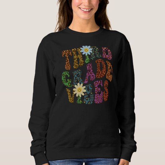 Sweatshirt Empreinte de léopard VIBES DE TROISIÈME CLASSE Pro (Devant)