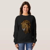 Sweatshirt Empreinte de tête d'impression de prédateur d'Afri (Devant entier)