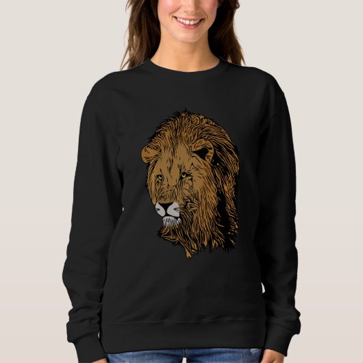 Sweatshirt Empreinte de tête d'impression de prédateur d'Afri (Devant)