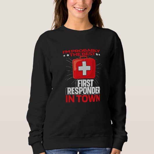 Sweatshirt Emt Aid Kit Ems Ambulance Police Paramedic First (Devant)
