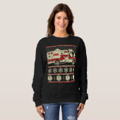 Sweatshirt EMT Funny répugnant pull de Noël avec ambulance et (Devant entier)