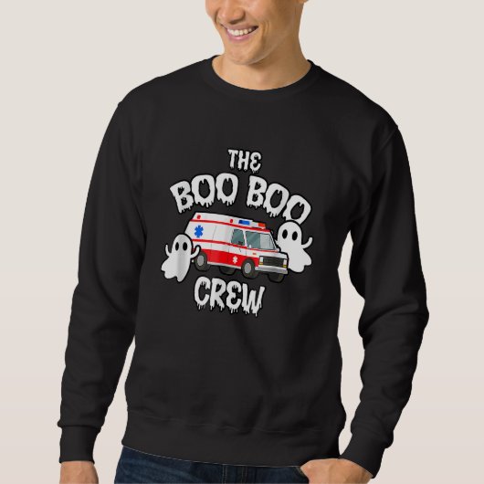 Sweatshirt EMT Paramedic EMS Boo Boo Crew Ambulance Ghost Hal (Devant)
