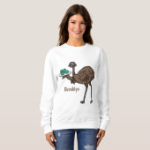 Sweatshirt Emu avec dessin animé d'oeufs (Devant entier)