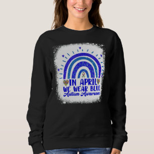 Sweatshirt En Avril Nous Portons Bleu Sensibilisation sur l'a