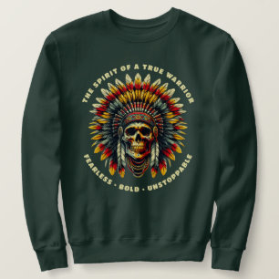 Sweatshirt en chef du crâne amérindien