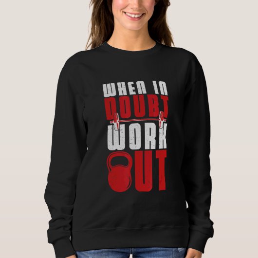 Sweatshirt En Doute Travaillez À L'Athlète De L'Exercice (Devant)