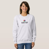 Sweatshirt en gris cendré pour femmes Ajouter un t (Devant entier)