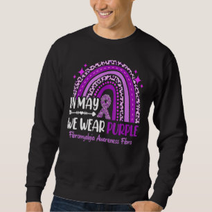Sweatshirt En Mai Nous Portons Violet Fibro Sensibilisation F
