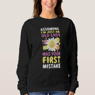 Sweatshirt En pensant que je suis juste une vieille dame étai