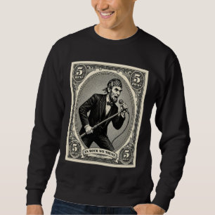 Sweatshirt En Rock We Trust 5 Rochers Lincoln Chanteur