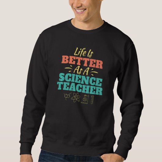 Sweatshirt en tant que professeur de sciences (Devant)