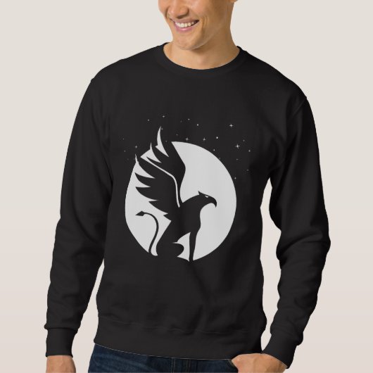 Sweatshirt Enchanting Griffin graphic with Celestial Backdrop (Devant)