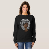 Sweatshirt Encourager les femmes noires, beauté des cheveux n (Devant entier)
