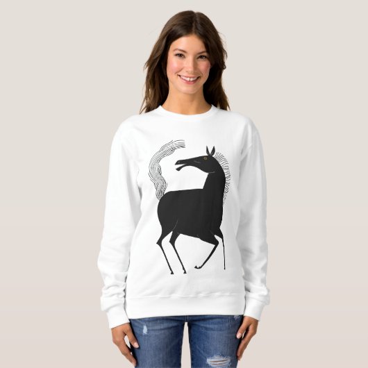 Sweatshirt Encre parlant de fantasy V01 CHEVAL (Devant entier)