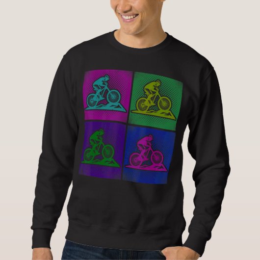 Sweatshirt Enduro Mtb Mountain Vélo équitation Downhill Retro (Devant)