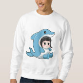 Sweatshirt Enfant avec costume de dauphin (Devant)
