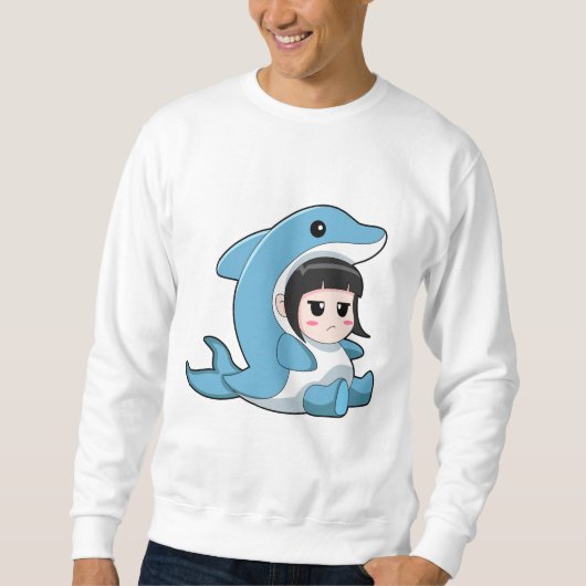 Sweatshirt Enfant avec costume de dauphin (Devant)