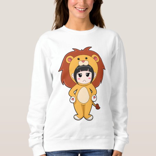 Sweatshirt Enfant avec costume de lion (Devant)
