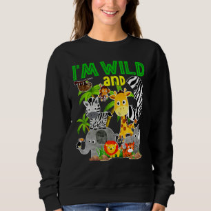 Sweatshirt Enfant Je suis Wild & 3ème anniversaire Zoo Thème