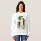 Sweatshirt Enfant vintage avec sapin de Noël (Devant entier)