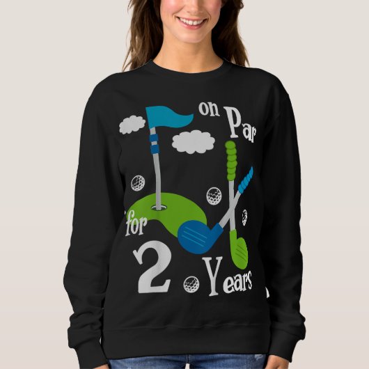 Sweatshirt Enfants 1er Anniversaire Golf Funny Golfer 1 An Ga (Devant)