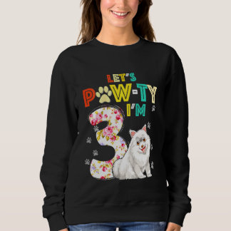 Sweatshirt Enfants 3 ans Chien Samoyé 3° anniversaire Chien p