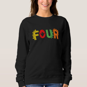 Sweatshirt Enfants 4 ans Garçon Dinosaur Rex 4e anniversaire