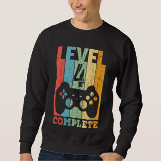Sweatshirt Enfants 4e anniversaire garçon fille niveau 4 ans 