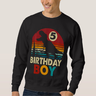 Sweatshirt Enfants 5Anniversaire Dinosaur Rex 5 ans Garçons B