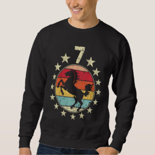 Sweatshirt Enfants 7e anniversaire Cheval Septième 7 ans Anni