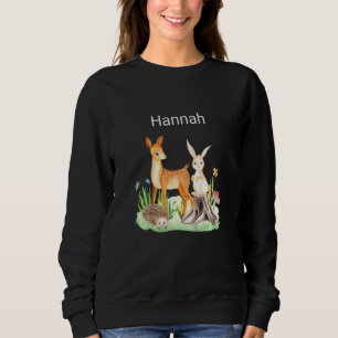Sweatshirt Enfants Animal cerf lapin hérisson Hannah