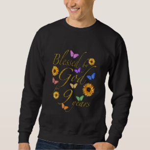 Sweatshirt Enfants Bénis Par Dieu Pendant 9 Ans Papillon Sunf