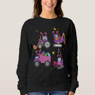 Sweatshirt Enfants Bunny Construction Truck Crane Toddler Gar