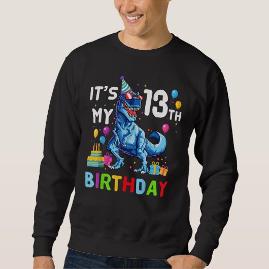 Sweatshirt Enfants C'est mon 13e anniversaire Joyeux 13 ans R (Devant)
