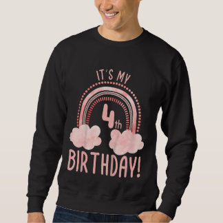 Sweatshirt Enfants C'est mon 4e anniversaire 4 ans 4e anniver