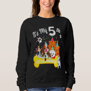 Sweatshirt Enfants C'Est Mon 5e Anniversaire Jeune Fille Avec