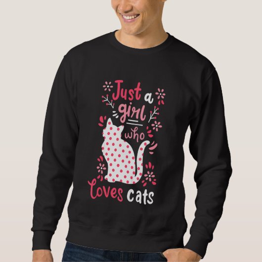 Sweatshirt Enfants Chat Juste Une Fille Chats (Devant)