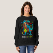 Sweatshirt Enfants Dinosaur Trex Embrace Différences Autisme  (Devant entier)