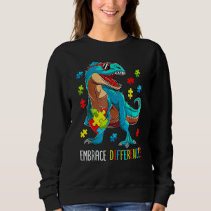 Sweatshirt Enfants Dinosaur Trex Embrace Différences Autisme