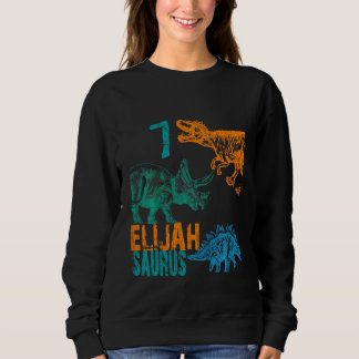 Sweatshirt Enfants Enfants Elijah Saurus 7e anniversaire Garç