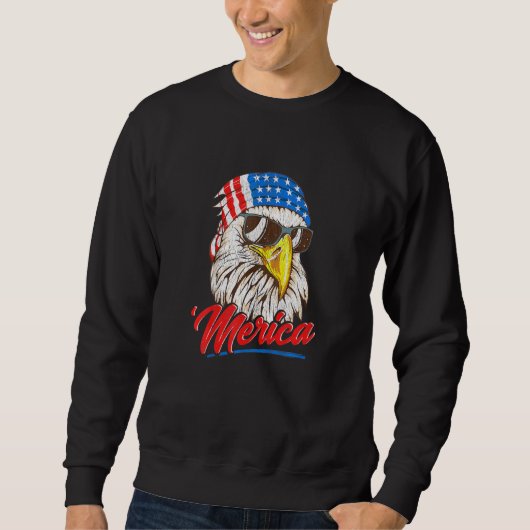 Sweatshirt Enfants Enfants Merica Merica Eagle hurlant Aigle (Devant)
