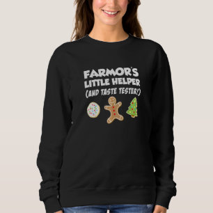 Sweatshirt Enfants Farmor's Little Helper Biscuits de Noël Cu