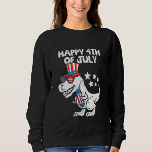 Sweatshirt Enfants heureux 4 juillet T-Rex Dino Dinosaur bébé
