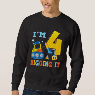 Sweatshirt Enfants J'ai 4 ans et creuser la construction du 4
