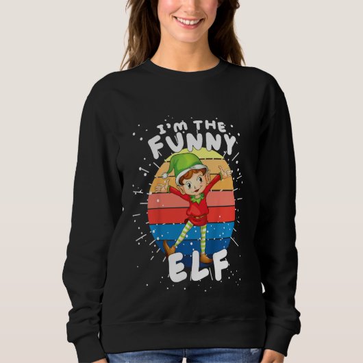 Sweatshirt Enfants Je suis le drôle Elf Matching Family Group (Devant)